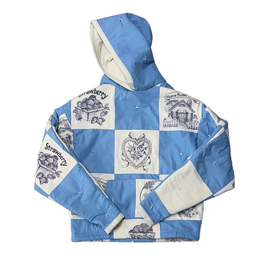 1OF1 BABY BLUE CHECKER QUILT HOODIE